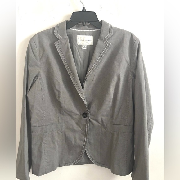 Banana republic stretch grey one button blazer 14 - Picture 1 of 5